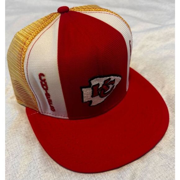 Kansas City Chiefs KC Hat AJD Lucky Stripe Snapback Vintage Mahomes Kelce - Picture 2 of 5